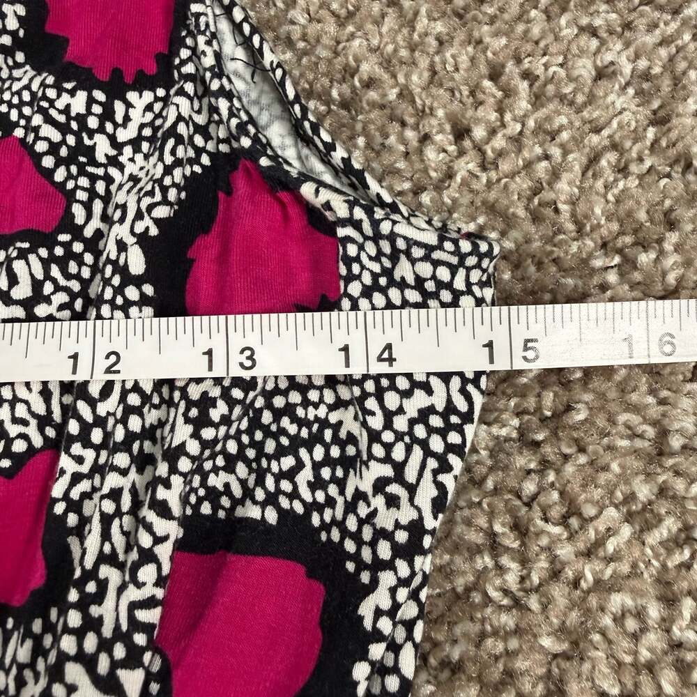 Diane von Furstenberg DVF Soft Stretch Wrap Dress Pink Abstract Print Luxury 2 - Picture 8 of 11